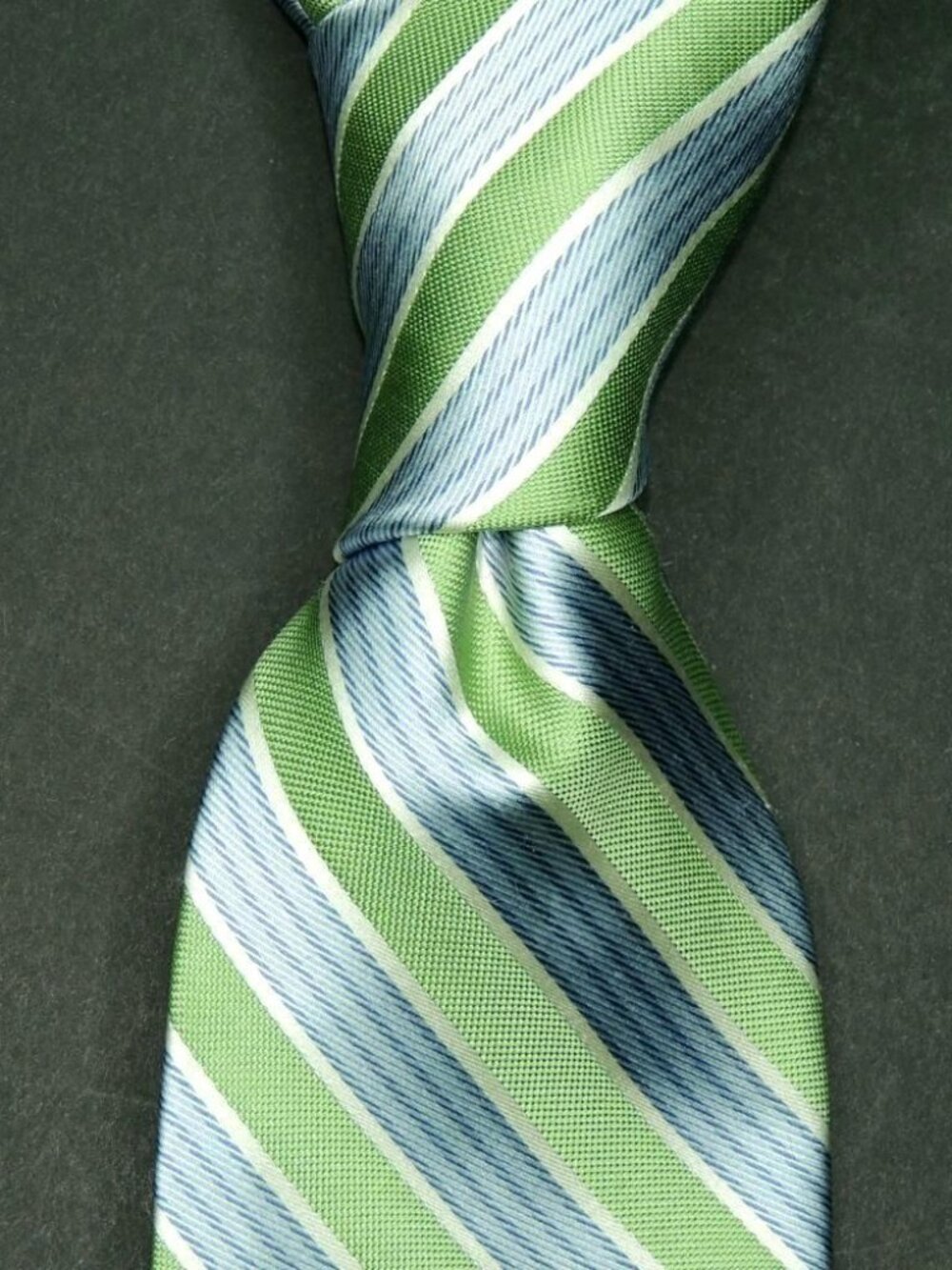 NWOT TOMMY HILFIGER Green And Light Blue Stripes Gorgeous & Perfect